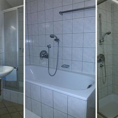 Bad mit Dusche oder Badewanne
